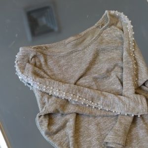 Golden with pearls long sleeve